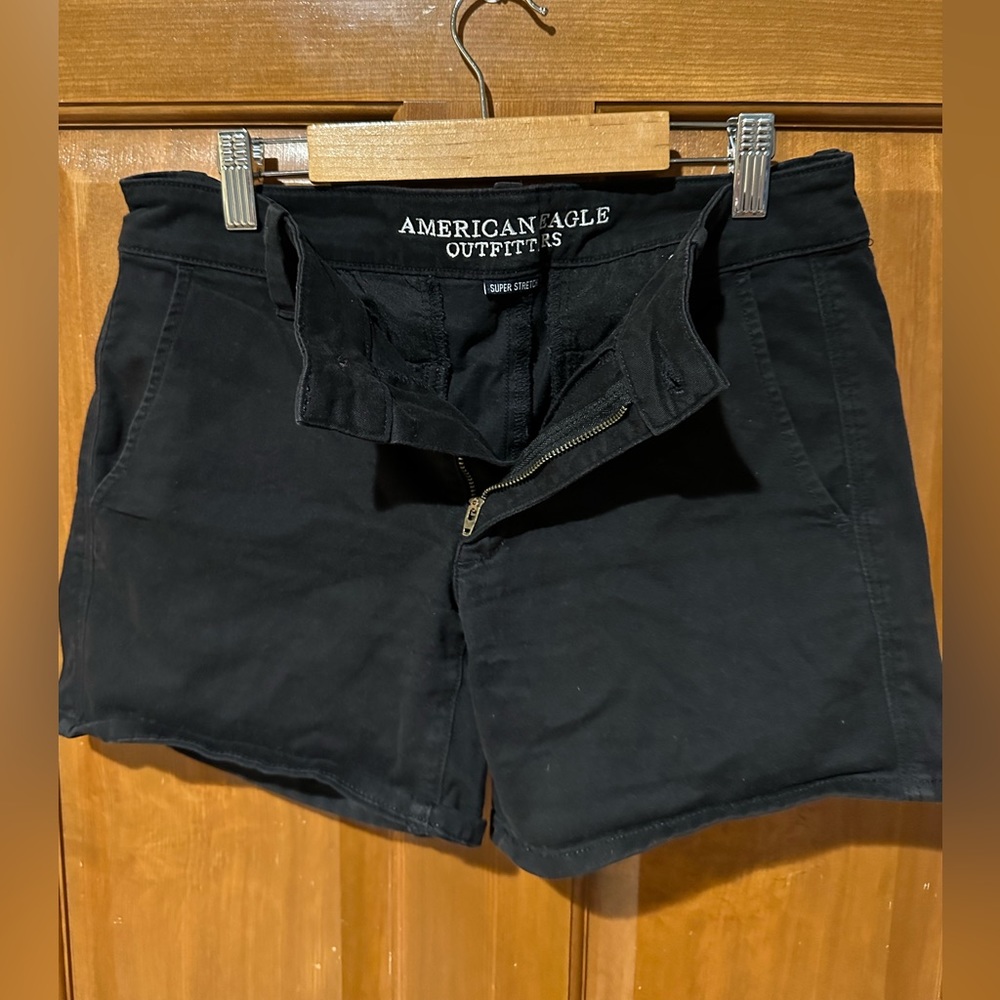 Black American eagle midi shorts
